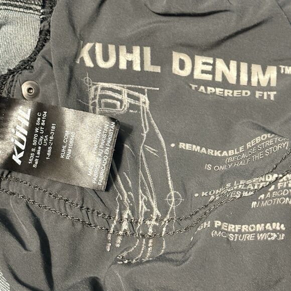 Kuhl Men's Denim Tapered Dark Wash Midnight 34X32 (Fit 32X30) Stretch Indigo Dye - Picture 7 of 16